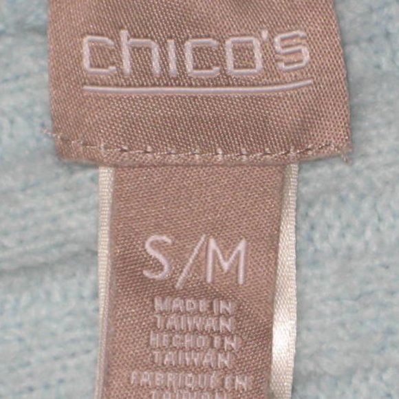 Chicos Poncho Great Condition M Blue Turtleneck Cozy Textured Pullover Sweater - Picture 4 of 11